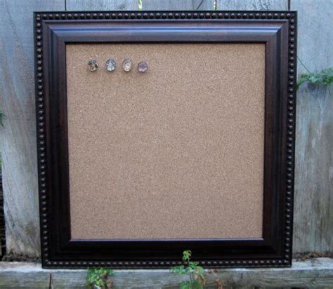 Decorative Square Framed Cork Board Etsy Framed Cork Board Cork