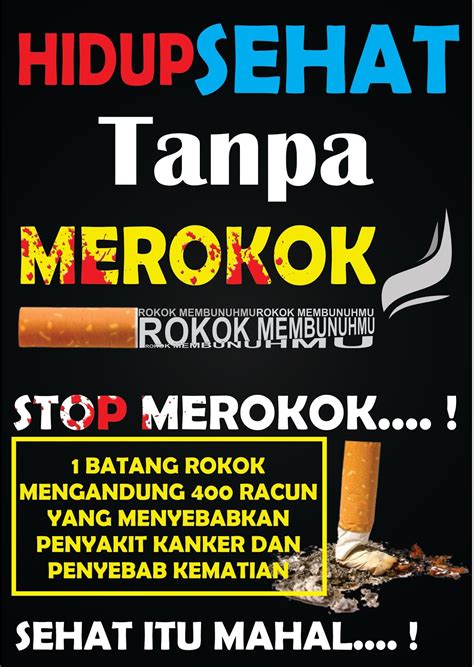 5 Contoh Poster Bahaya Merokok Bagi Kesehatan Goliketrik