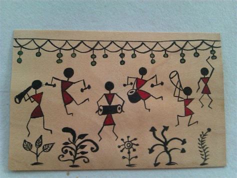 Tribal Art Warli Art Easy Drawing For Kids Download Free Mock Up