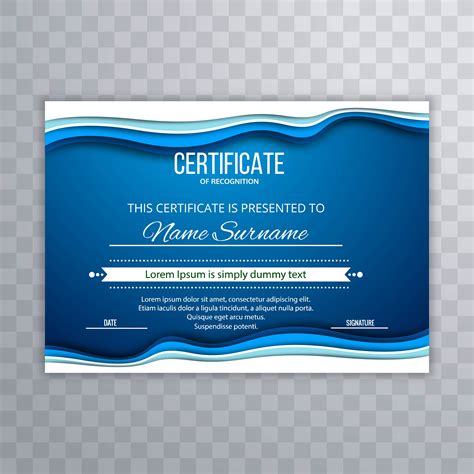 Abstract Blue Certificate Template Background 235286 Vector Art At Vecteezy