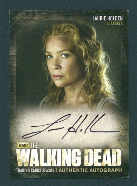 Laurie Holden 2014 The Walking Dead Season 3 Autographs A14 Pristine