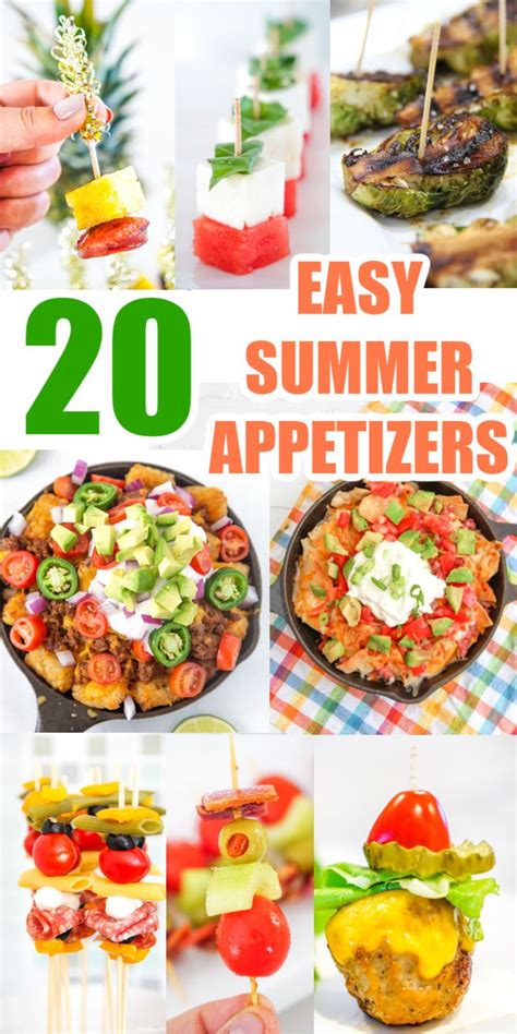 Easy Summer Appetizers In 2020 Summer Appetizer Appetizer Recipes