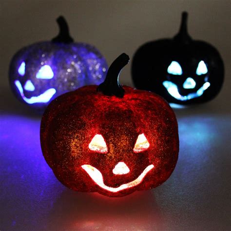 Light Up Glitter Pumpkin Halloween Decorations