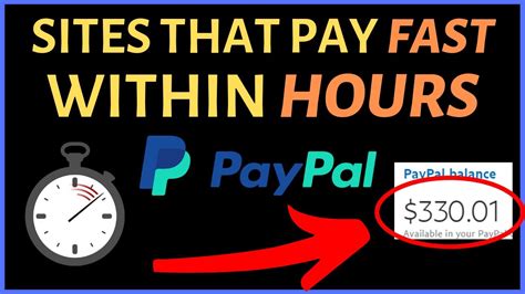 Shop at millions of online stores globally it's never been so easy to pay online. Sites to Earn PayPal Money FAST | Cash Out in Hours! - YouTube