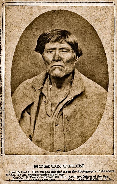 Modoc Prisoner Sohonohin 1873 American Indian Wars Native American