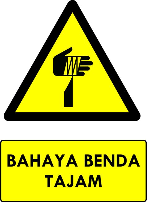 Safety Sign Benda Tajam Safety Mart Indonesia