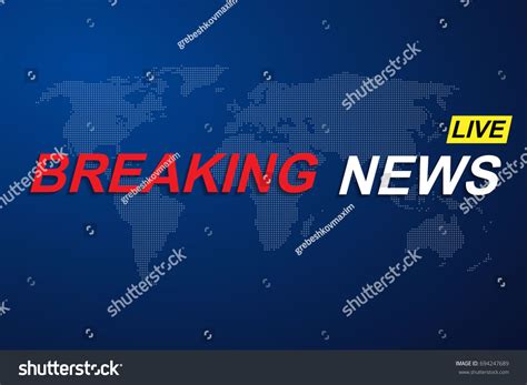 Breaking News Title Template Tv Screen Stock Vector Royalty Free