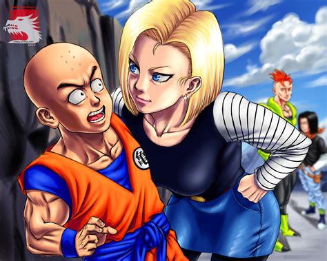 Artstation Krillin And Android 18
