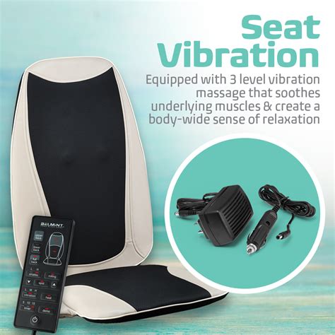 belmint seat cushion massager with shiatsu vibration soothing heat for back