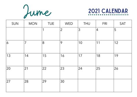 Free June Calendar Printable 2024 Millennial Homeowner