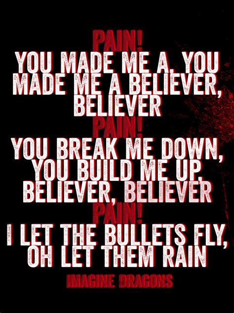 Imagine Dragons Believer Lyrics Art Music Quotes Lyrics Song Quotes