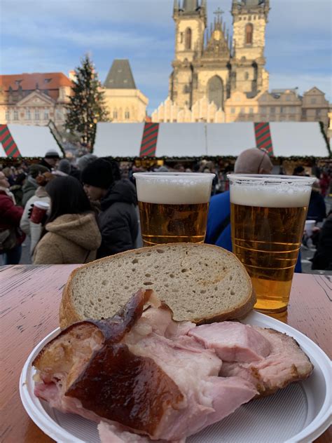 Ham And Beer From Prague Czech Republic R Foodporn