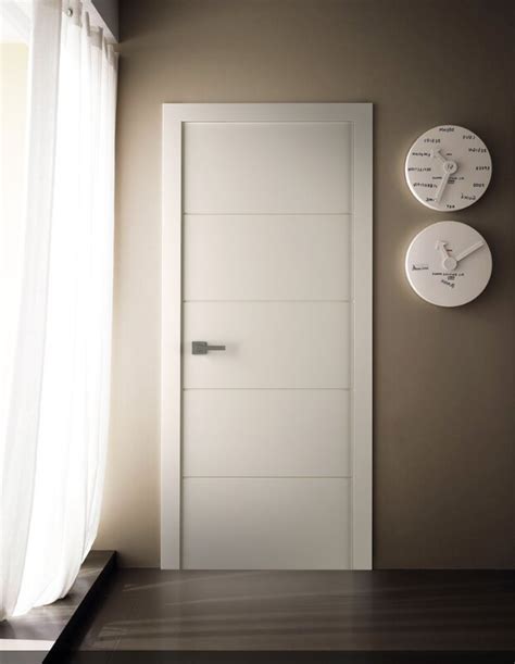 Melrose Interior Flush Primed Solid Core Door With Horizontal Groove