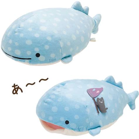 Original Cute Kawaii Sea Animal Big Blue Whale Shark Plush Doll Soft