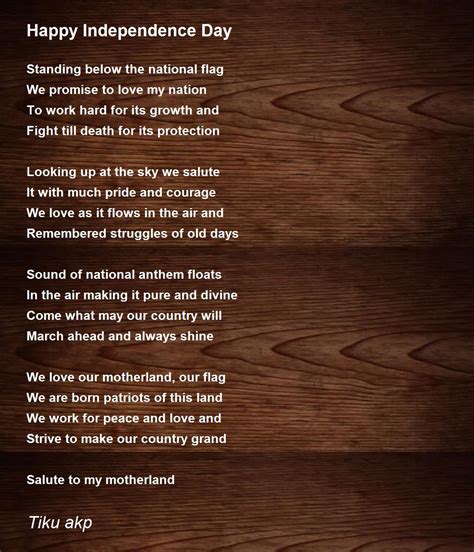 Happy Independence Day By Anil Kumar Panda Happy Independence Day Poem