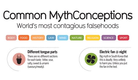 Common Mythconceptions Worlds Most Contagious Falsehoods Infographic