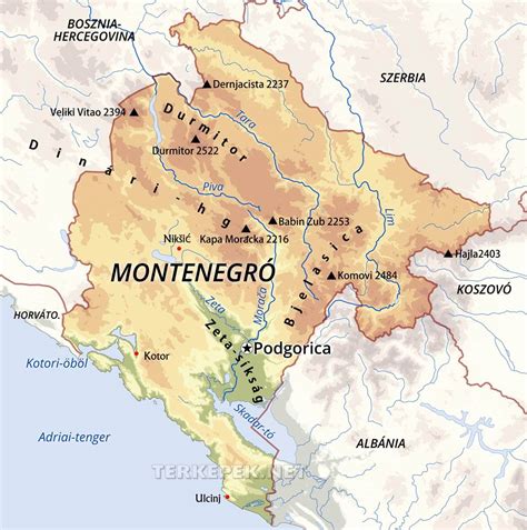 Itt láthatóak továbbá magyarország megyéinek térképei, hegységeink turistatérképei is. Montenegró térképek