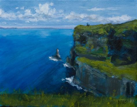 Cliffs Of Moher Ireland Painting Artprint 8x10 Etsy