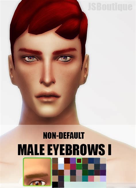 Js Boutique Non Default Male Eyebrows • Sims 4 Downloads