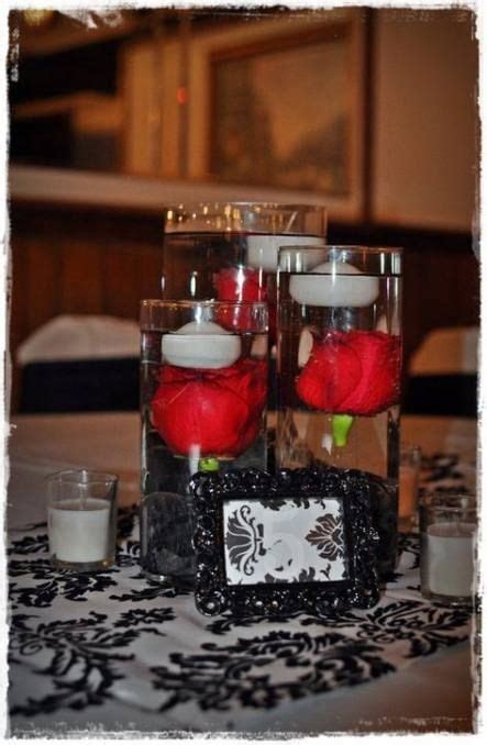 Trendy Wedding Centerpieces Diy Black And White Red Roses 53 Ideas