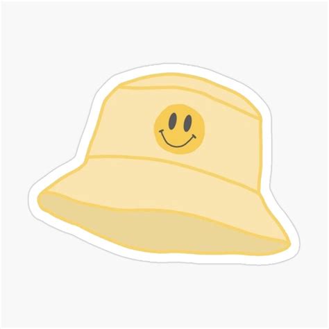 Pegatina Yellow Smiley Face Bucket Hat De Micacornide In 2021