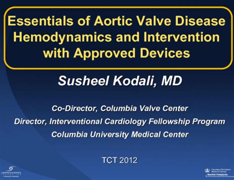 Aortic Valve Disease Hemodynamics And Intervention With Approved