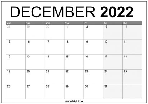 December 2022 Uk Calendar Printable Free Download