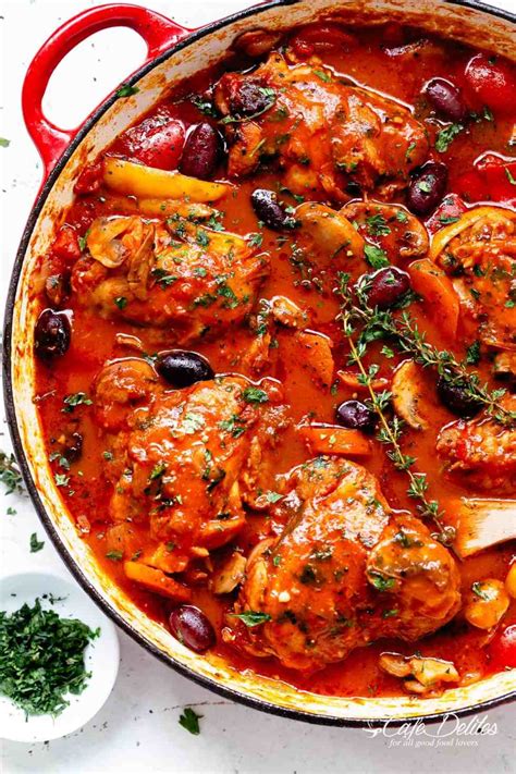 Don't be surprised when they assume you ordered in. Chicken Cacciatore - Cafe Delites