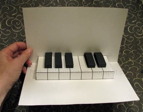 Easy Piano Keyboard Pop Up Card Fancy Fold Cards Folded Cards