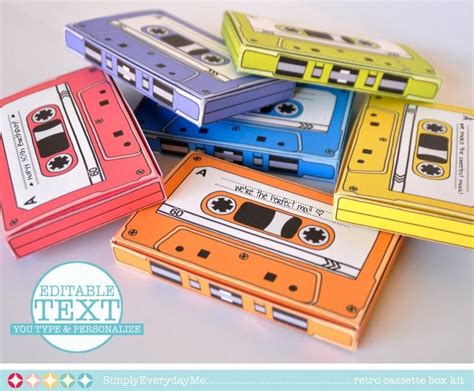 Cassette Tape Box Retro Cassette Party Favor Boxes T Etsy T