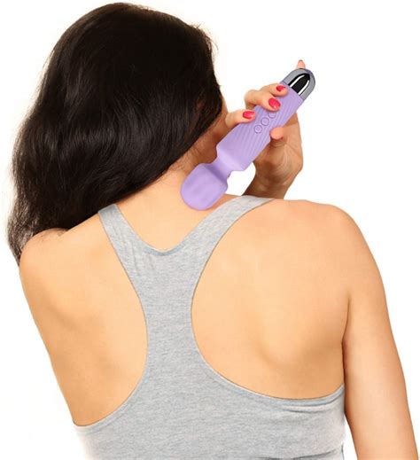 Rechargeable Personal Massager Quiet And Waterproof 20 Patterns And 8 Purple Tswop