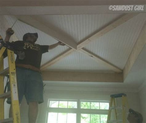 How To Build A Box Beam Ceiling Sawdust Girl Box Beam Ceiling