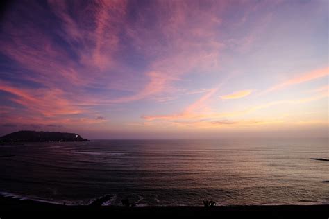 Sunset At The Beach In Lima Peru The Cliffs At Miraflores Flickr