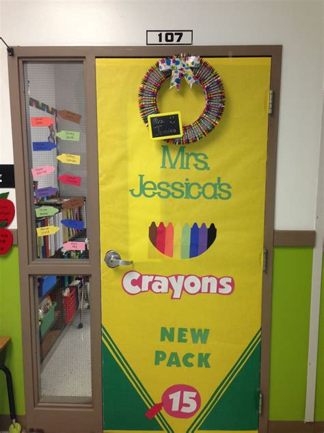 Crayon Themed Classroom Classroom Bulletin Boards Preschool Classroom Welcome Door Classroom