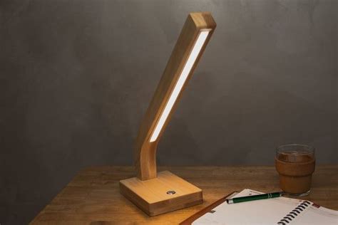 Wood Desk Lamp Oak Led Table Lamp Bedside Lamp Minimalist Etsy In