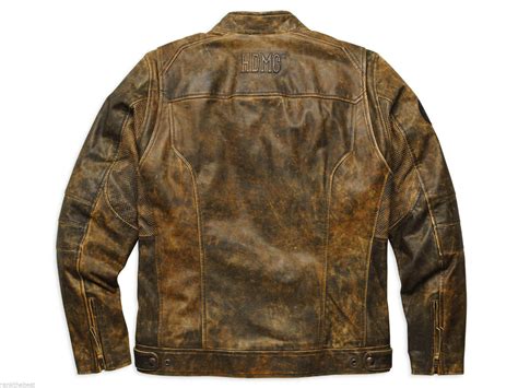 Harley Davidson Men Miramar Distressed Brown Leather Jacket | HB ...