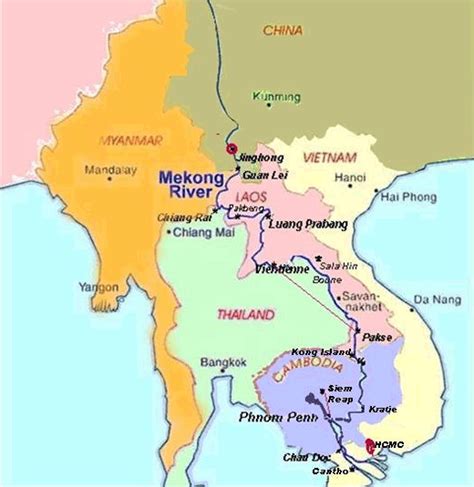 Mekong River Location On World Map Map Of World