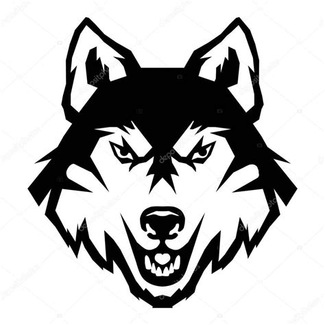 Wolf face logo — Stock Vector © korniakovstock@gmail.com #168844468