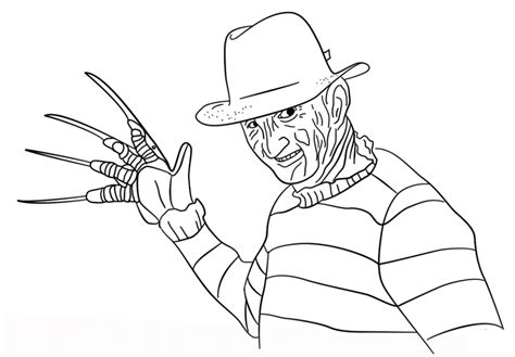 Freddy Krueger Coloring Pages For Free Printable Download Educative