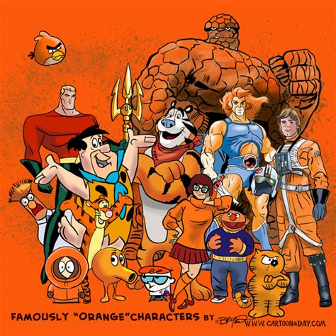 Famously Orange Characters Cartoon
