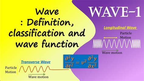 Wave 1 Definition Classification And Wave Function Youtube