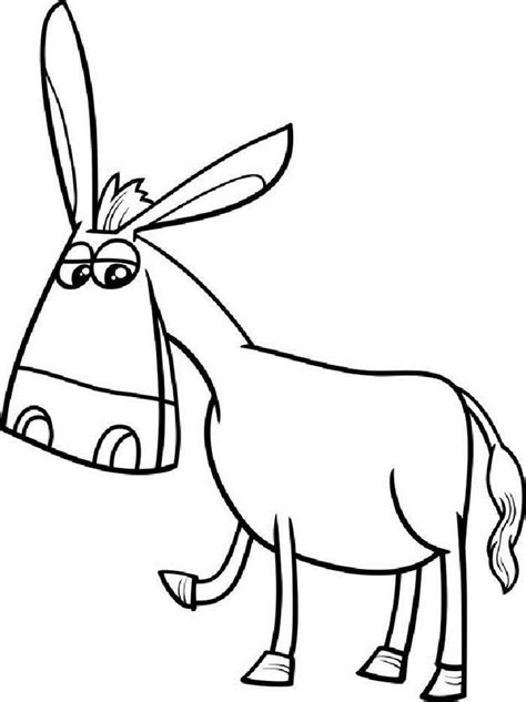 736 x 990 file type: Funny Donkey Coloring Pages | Coloring books, Animal ...