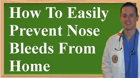 I've been having nose bleeds about once a week for the past month or so and it's really starting to concern me. How To Easily Prevent Nose Bleeds From Home - YouTube