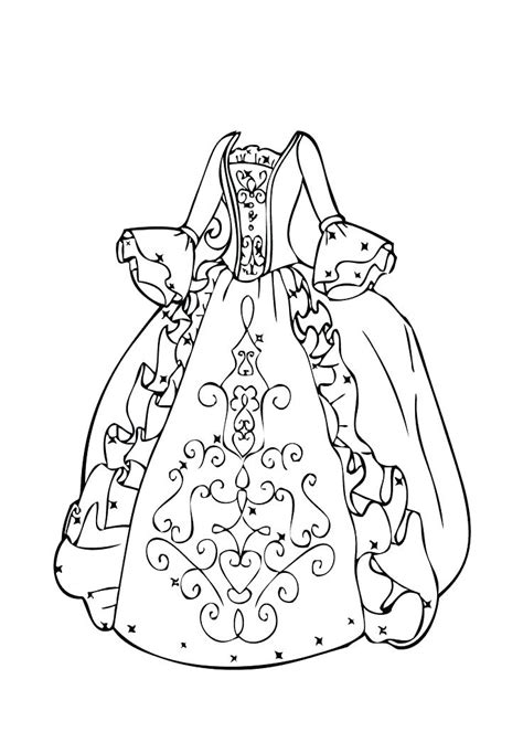 Pretty Dresses Coloring Pages At Free