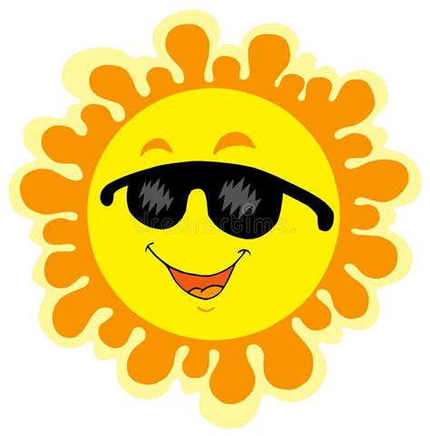 Funny Sun Cartoon Stock Vector Illustration Of Heat 10281013