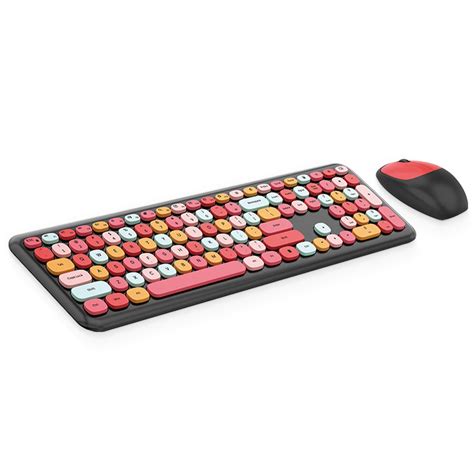 Mofii 666 Keyboard Mouse Combo Wireless 24g Mixed Color 110 Key