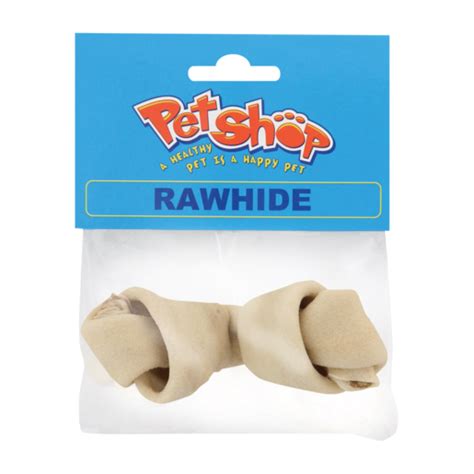 Petshop Small Rawhide Pet Chew Knotted Bone Toy Pet Dental Chews