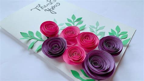 3d Floral Greeting Card Greeting Cards Diy Crafts Videos Crafts