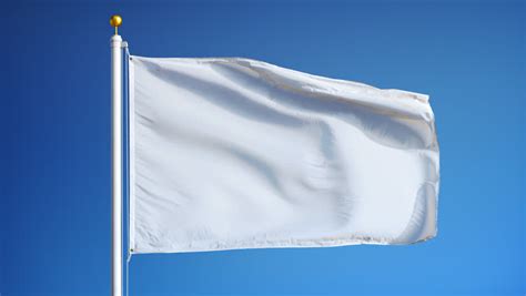 Empty White Clear Flag Waving Stock Footage Video 100 Royalty Free