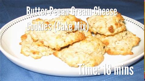 Butter Pecan Cream Cheese Cookies Cake Mix Recipe Youtube